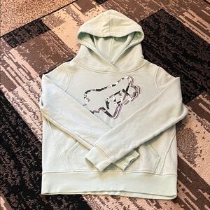 Fox Light Green Graphic Hoodie